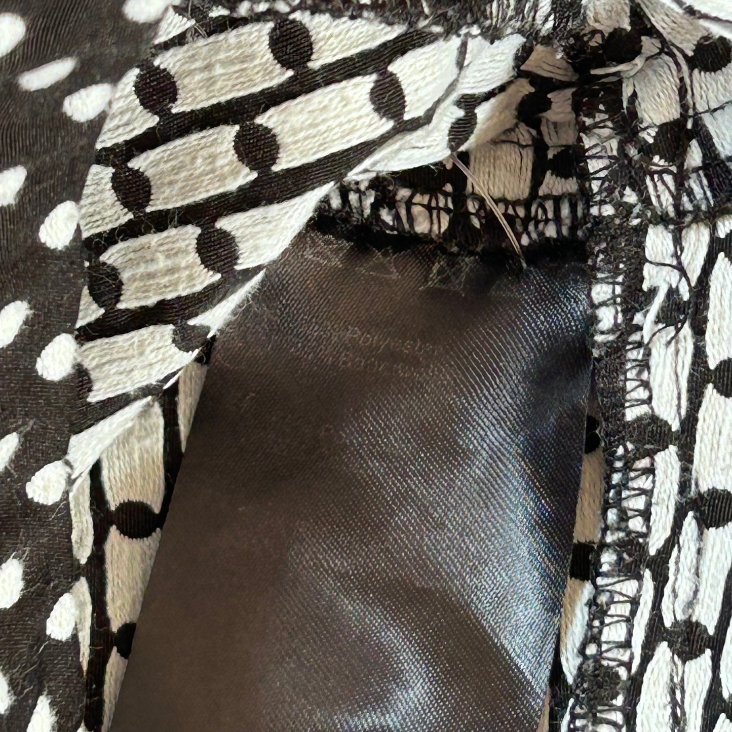 Secondhand black Hallhuber Top / Blouse with white dots