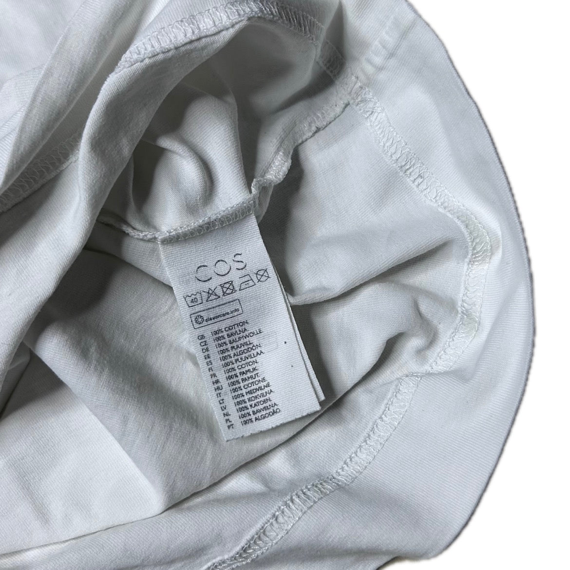 Secondhand white cotton COS Longsleeve