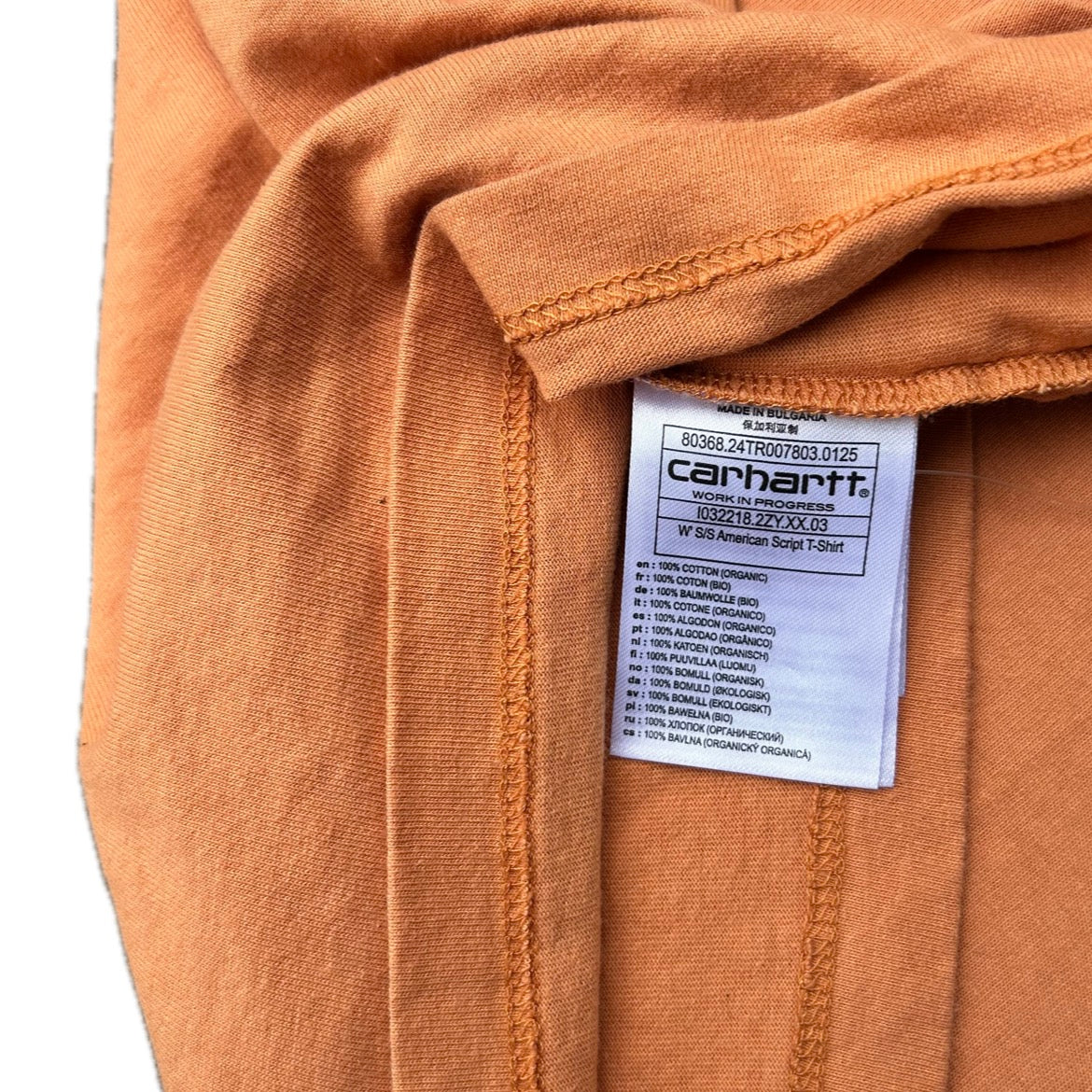 Secondhand cotton orange Carhartt T-Shirt