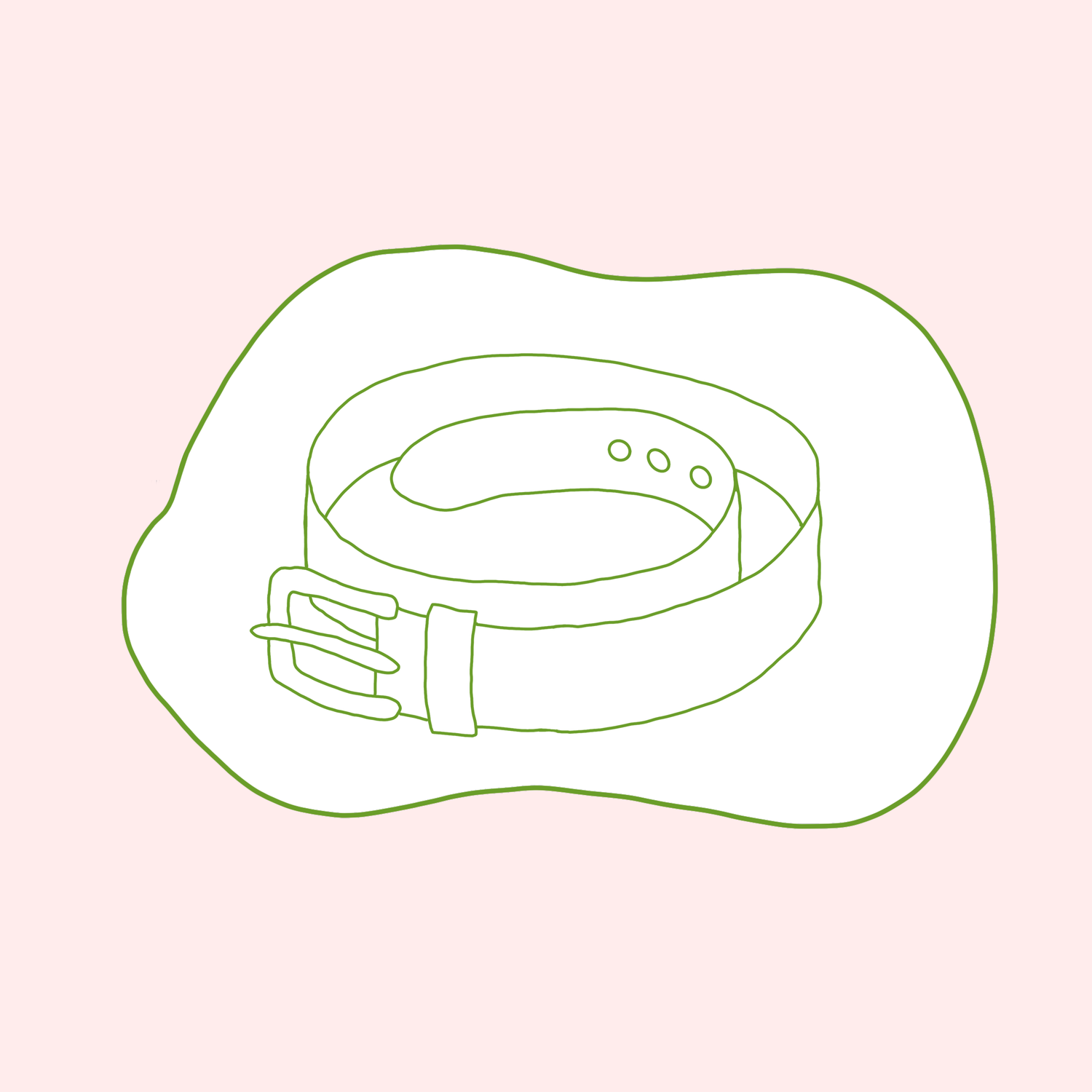 Illustration of secondhand and vintage belts.