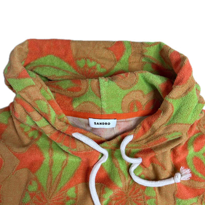 Secondhandhand green and orange cotton terrycloth Sandro Hoodie