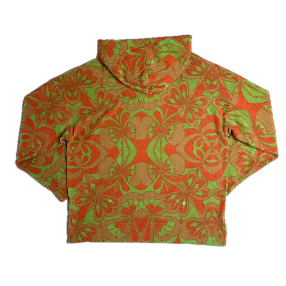 Secondhandhand green and orange cotton terrycloth Sandro Hoodie