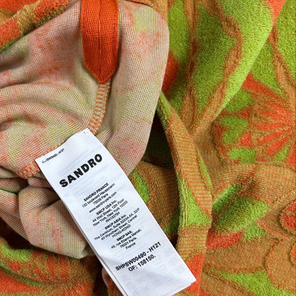 Secondhandhand green and orange cotton terrycloth Sandro Hoodie
