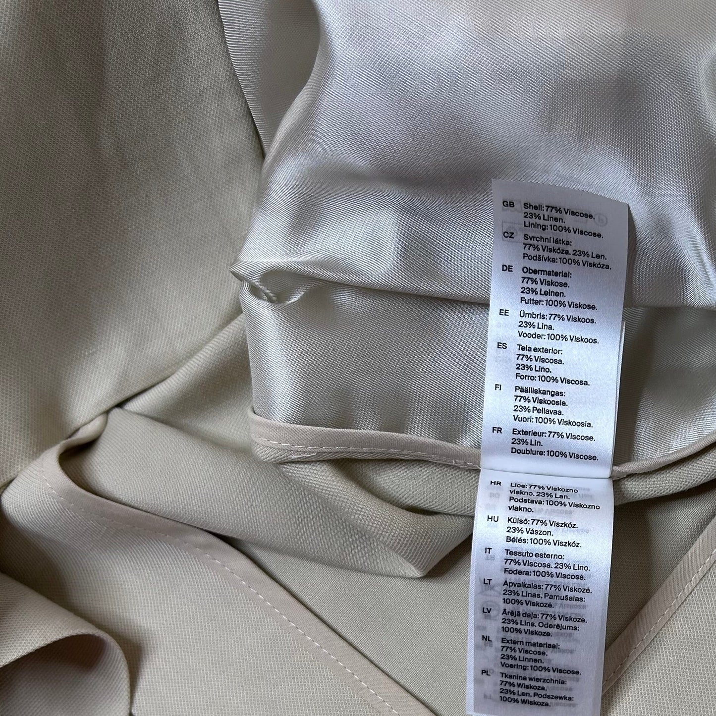 Secondhand beige linen COS Blazer