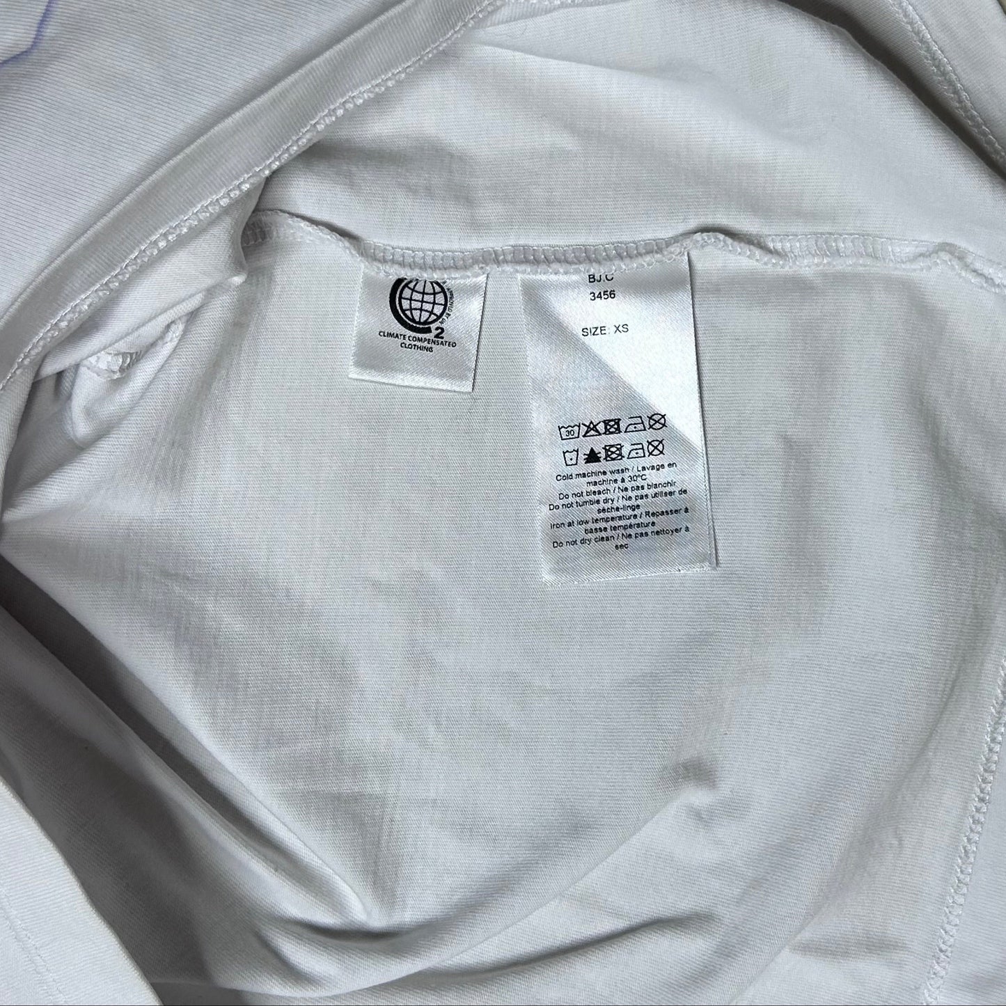 Secondhand white cotton Ganni T-Shirt with colorful graphic print