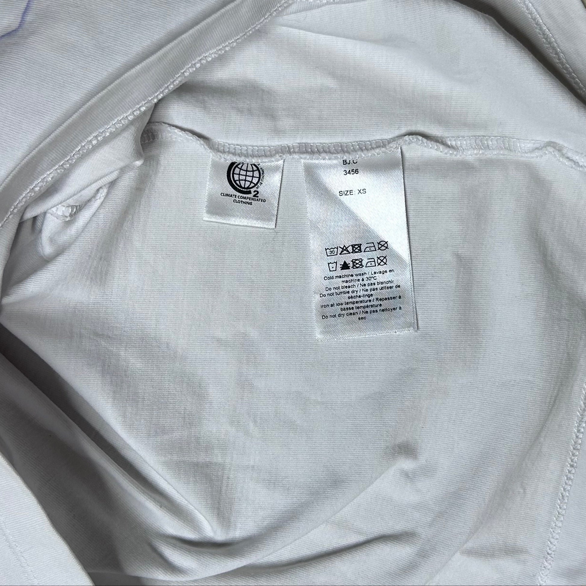 Secondhand white cotton Ganni T-Shirt with colorful graphic print