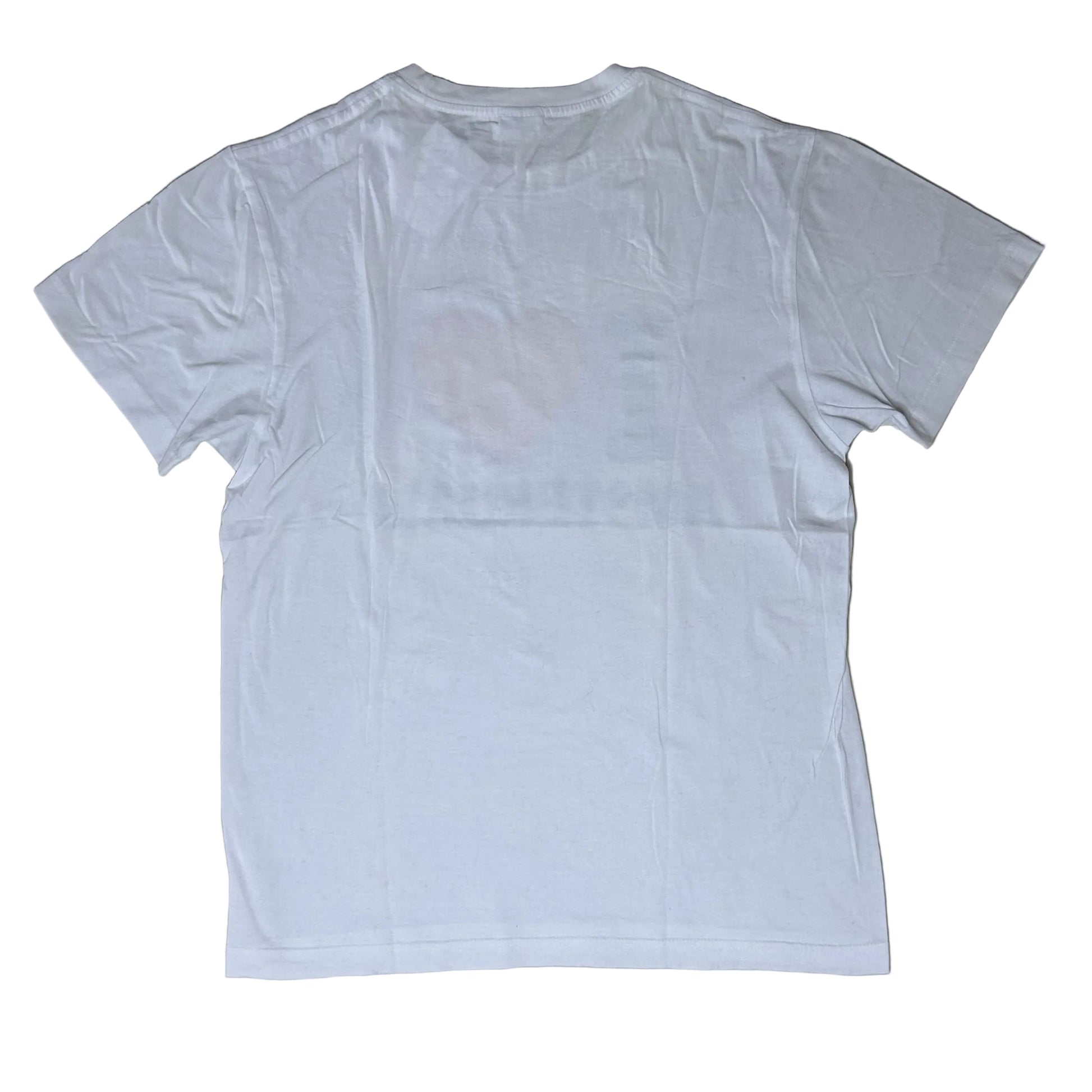Secondhand white cotton T-Shirt with "I Love Amsterdam" print 