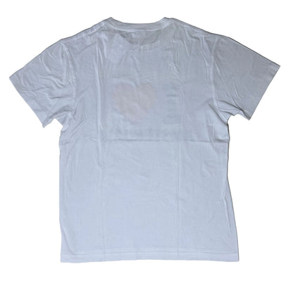 Secondhand white cotton T-Shirt with "I Love Amsterdam" print 
