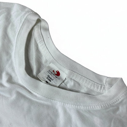 Secondhand white cotton T-Shirt with "I Love Amsterdam" print 