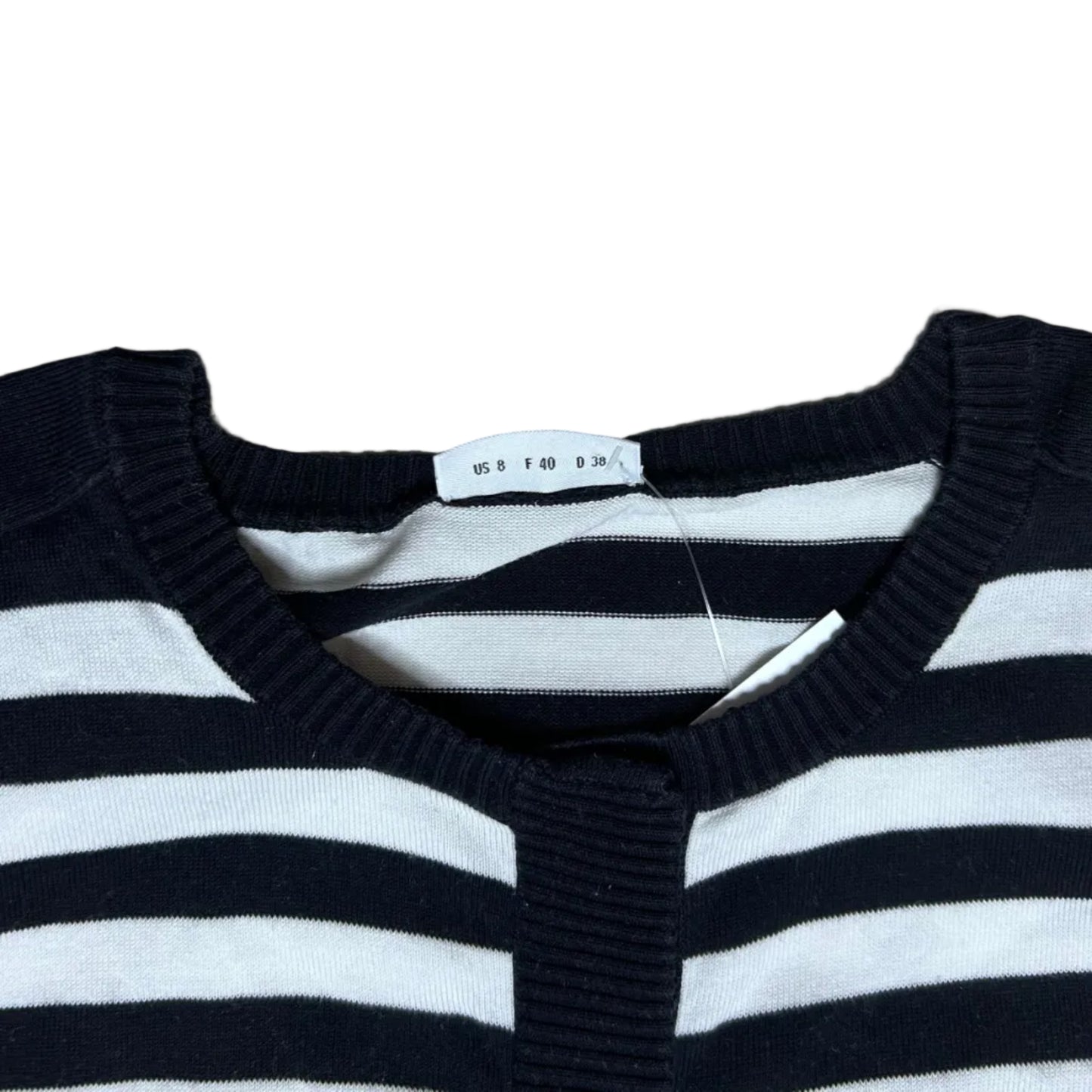 Secondhand black and white striped cotton Akris Punto Cardigan 