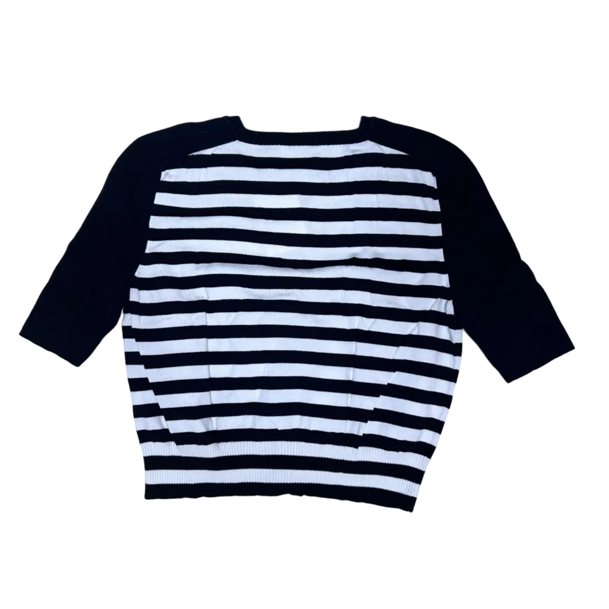 Secondhand black and white striped cotton Akris Punto Cardigan 