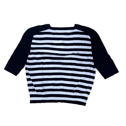 Secondhand black and white striped cotton Akris Punto Cardigan 