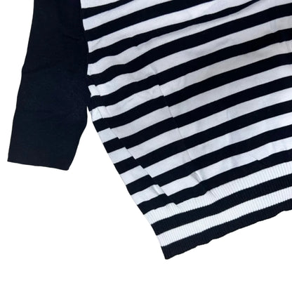 Secondhand black and white striped cotton Akris Punto Cardigan 