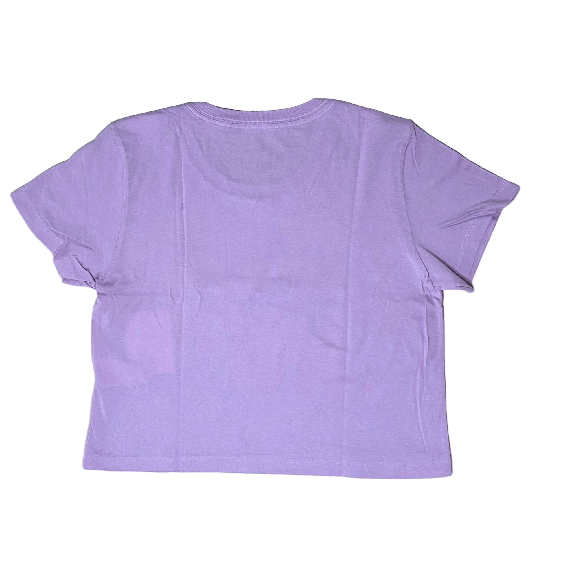 Secondhand light pink cropped cotton Powerpuff Girls T-Shirt with colorful print 