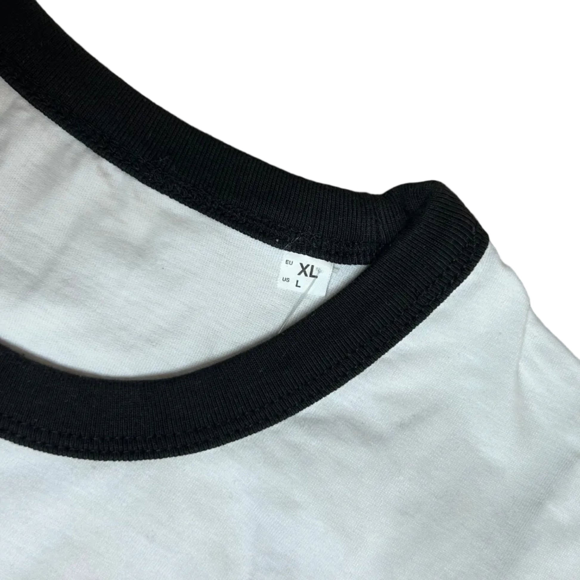 Secondhand white Stanley/Stella T-Shirt with pink graphic print 