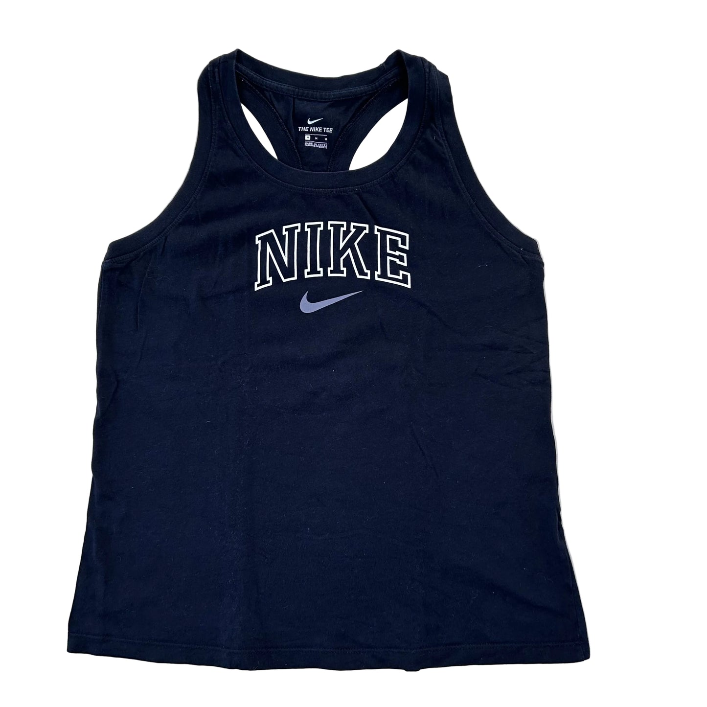 Secondhand black cotton Nike Top with white print 