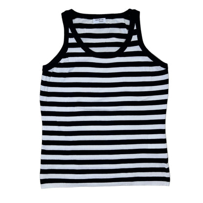 Secondhand black and white striped cotton Akris Punto Top 