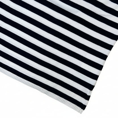 Secondhand black and white striped cotton Akris Punto Top 