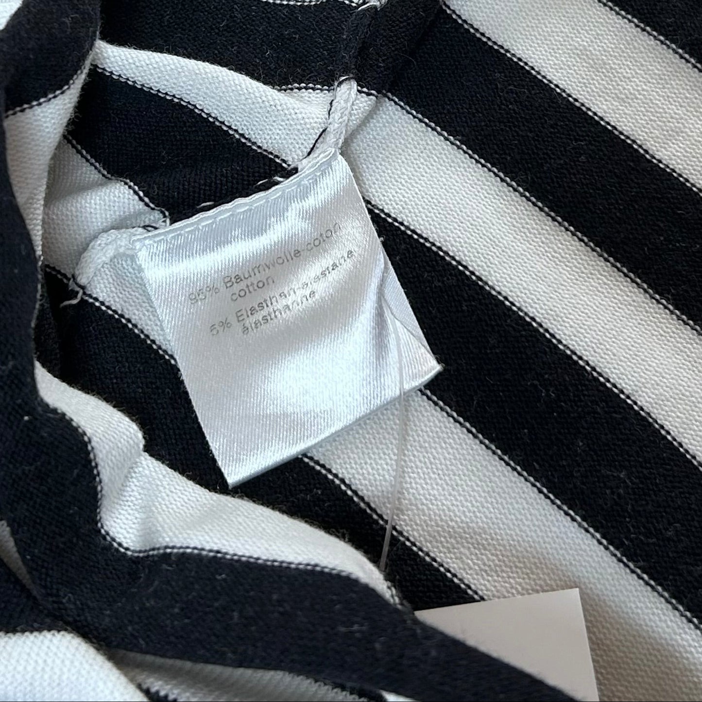 Secondhand black and white striped cotton Akris Punto Top 