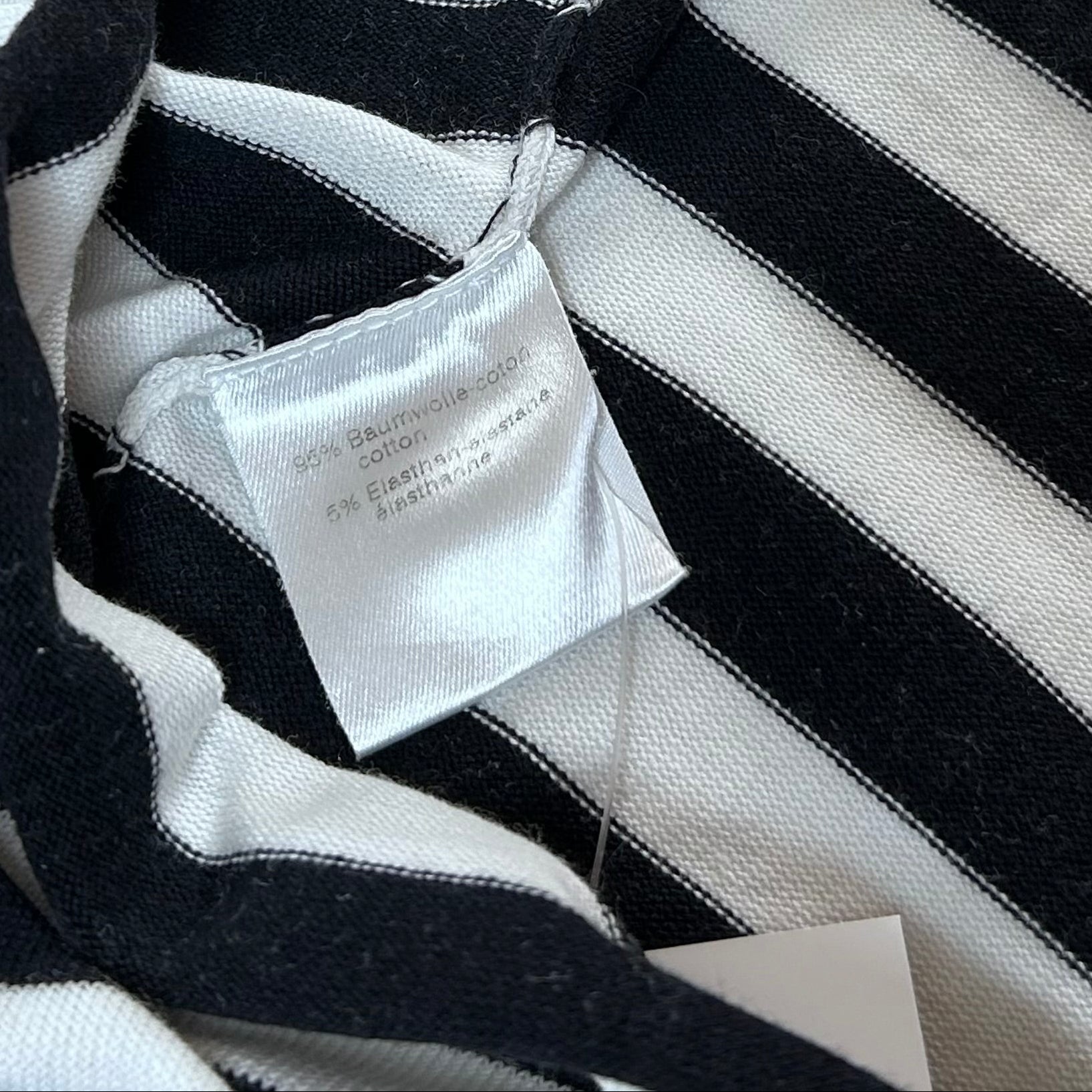 Secondhand black and white striped cotton Akris Punto Top 