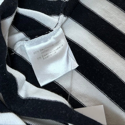 Secondhand black and white striped cotton Akris Punto Top 