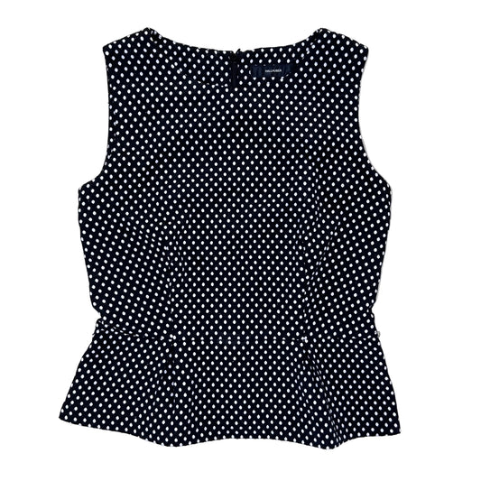 Secondhand black Hallhuber Top / Blouse with white dots 