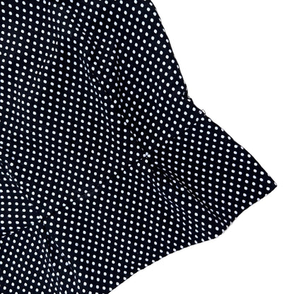 Secondhand black Hallhuber Top / Blouse with white dots 