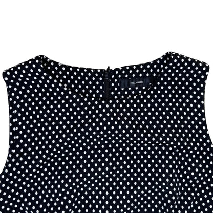 Secondhand black Hallhuber Top / Blouse with white dots 