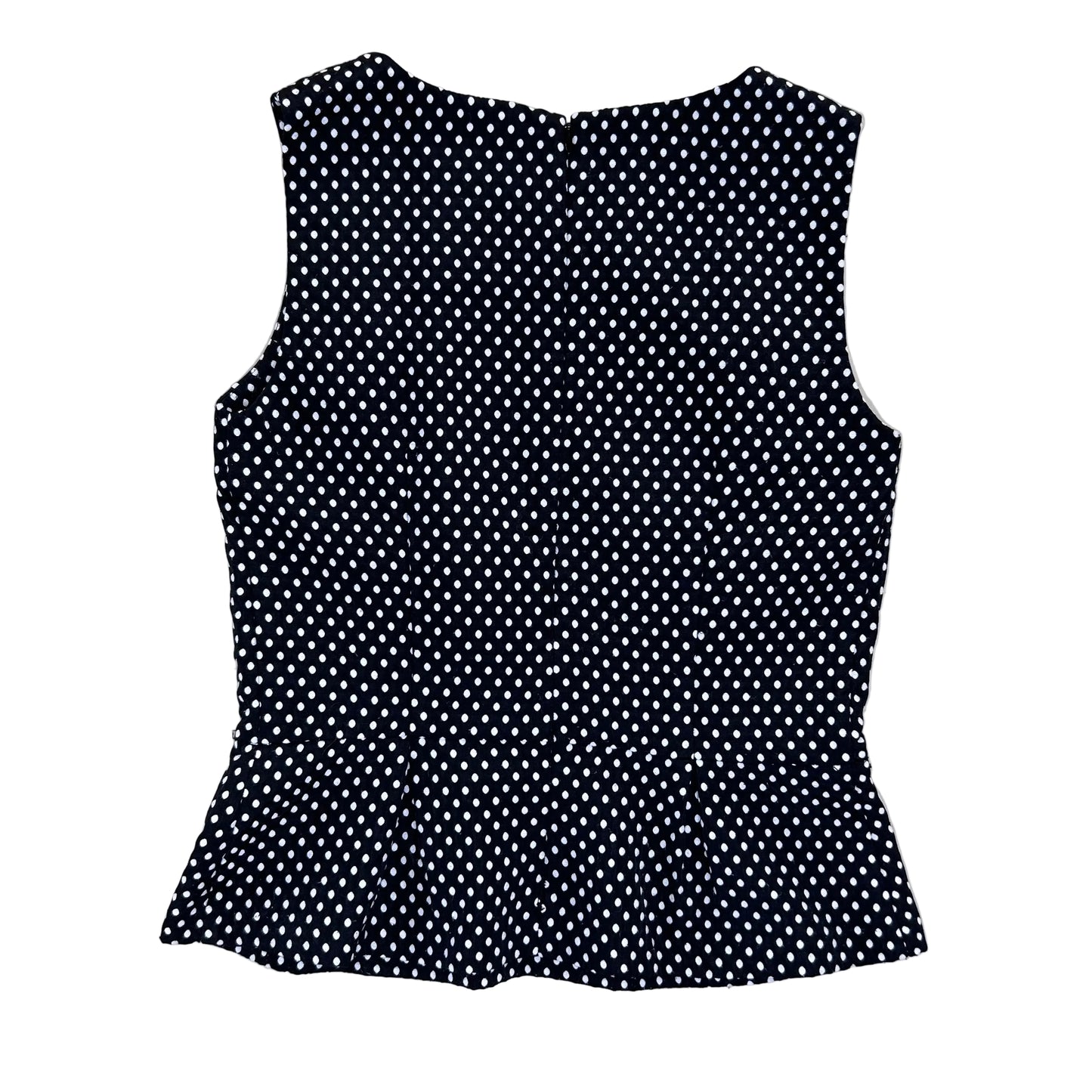 Secondhand black Hallhuber Top / Blouse with white dots 