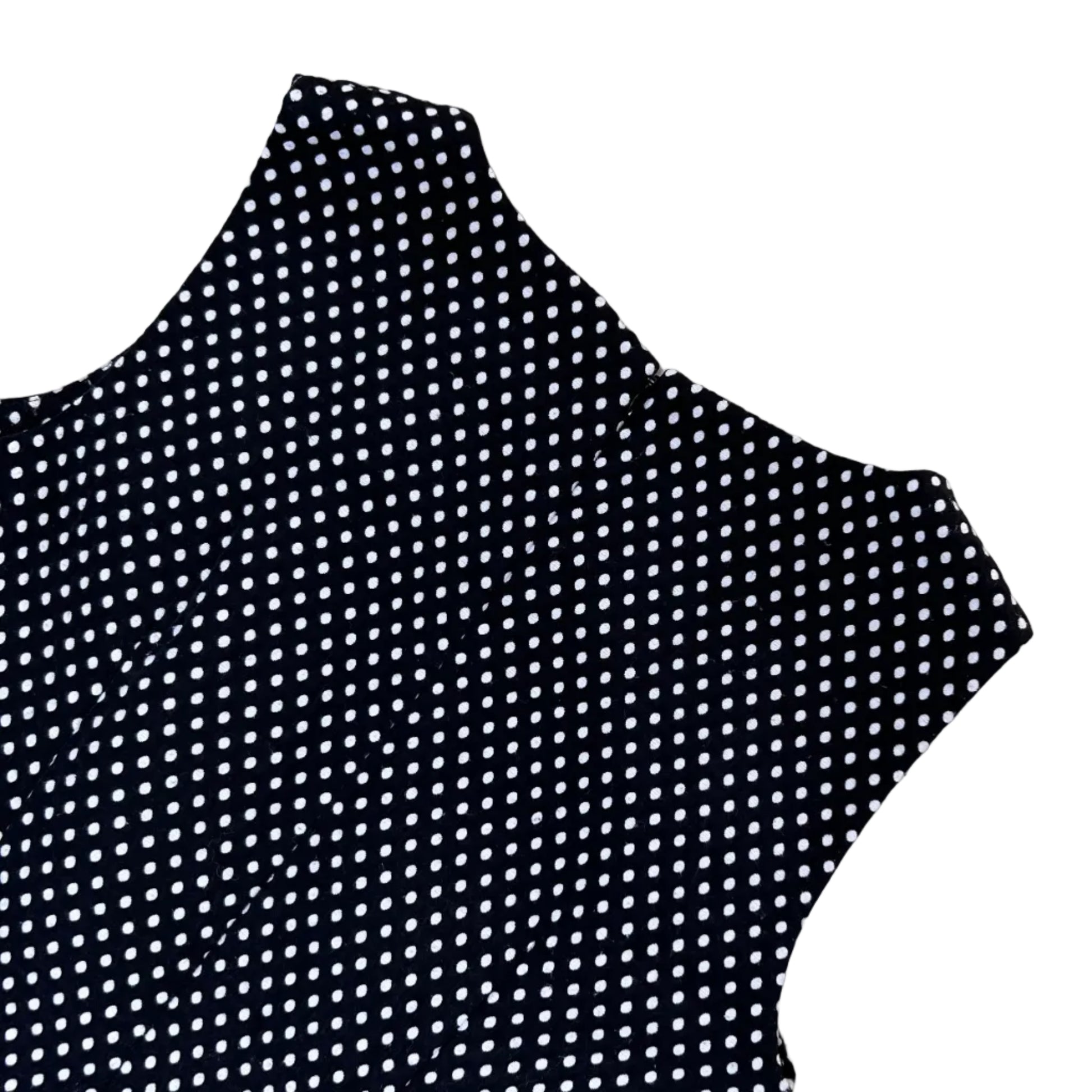 Secondhand black Hallhuber Top / Blouse with white dots 