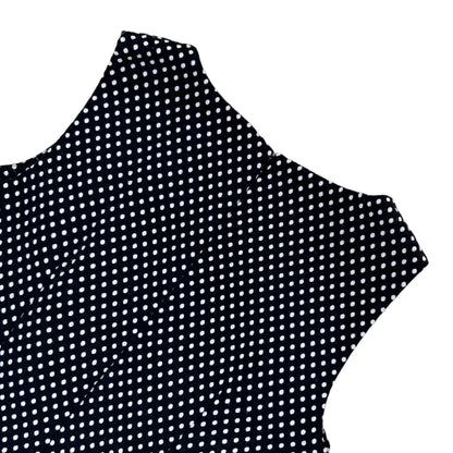 Secondhand black Hallhuber Top / Blouse with white dots 