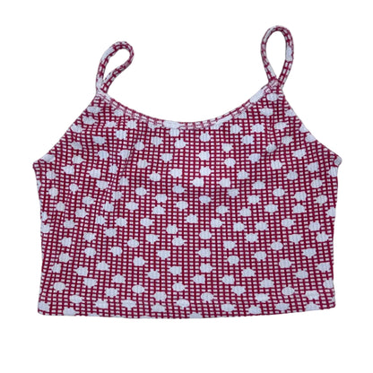Secondhand red and white checkered American Vintage crop top with polka dots 