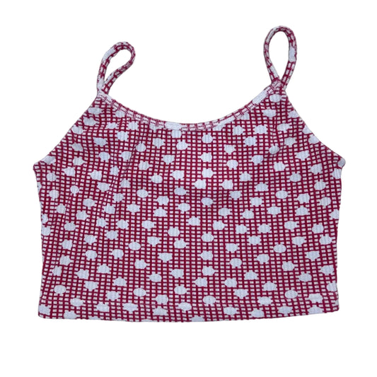 Secondhand red and white checkered American Vintage crop top with polka dots 