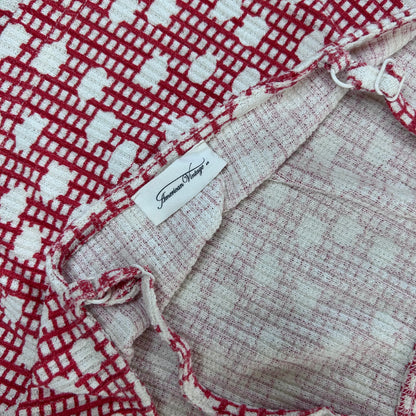 Secondhand red and white checkered American Vintage crop top with polka dots 