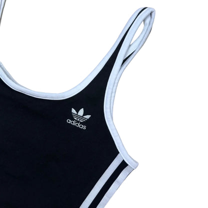 Secondhand black and white Adidas cropped Top 