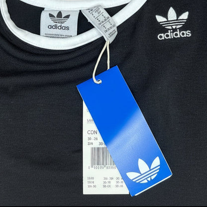 Secondhand black and white Adidas cropped Top 