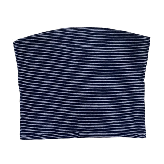 Secondhand cotton blue and white striped Brandy Melville Tube Top 