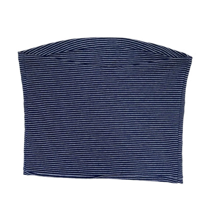 Secondhand cotton blue and white striped Brandy Melville Tube Top 