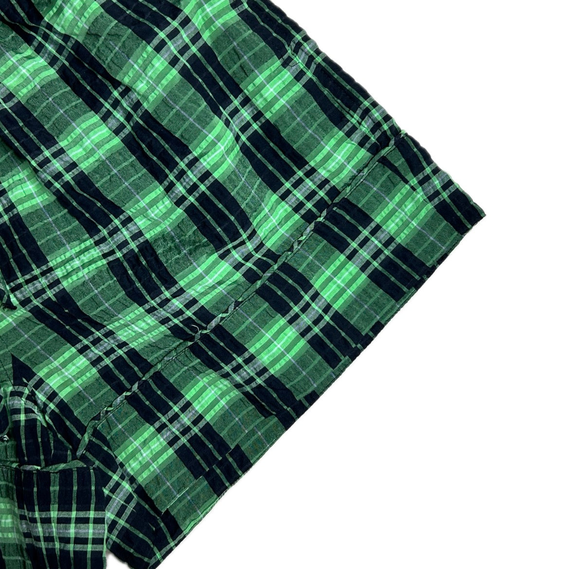 Secondhand green and black checkered Ganni Shorts 