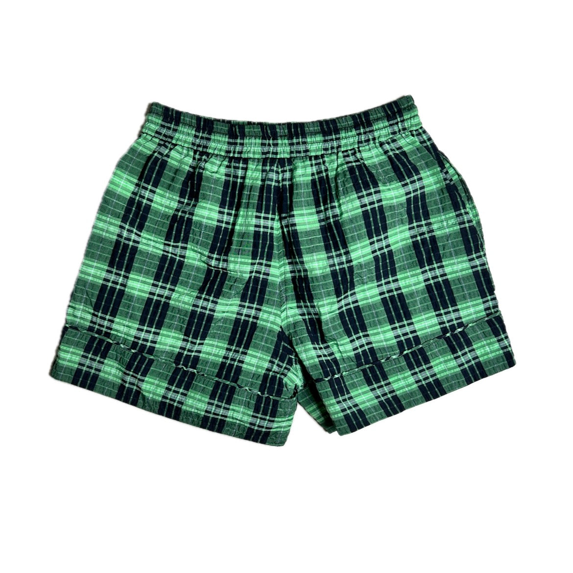 Secondhand green and black checkered Ganni Shorts 