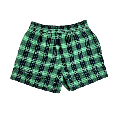 Secondhand green and black checkered Ganni Shorts 