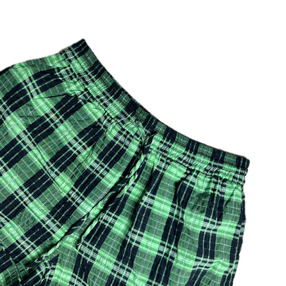 Secondhand green and black checkered Ganni Shorts 