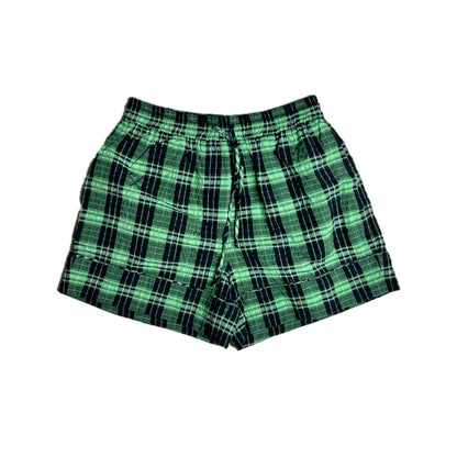 Secondhand green and black checkered Ganni Shorts 