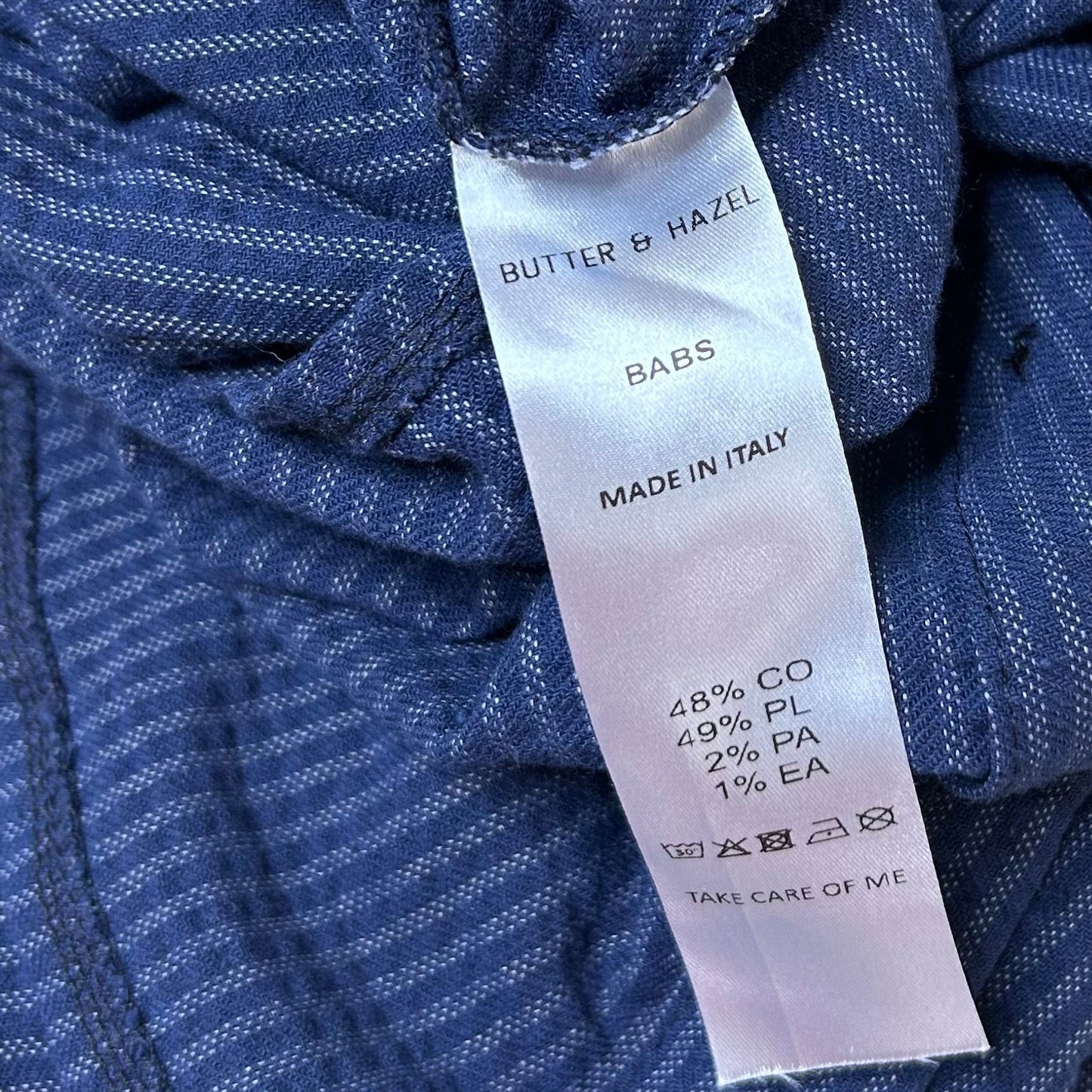 Secondhand dark blue striped Butter&Hazel Blouse