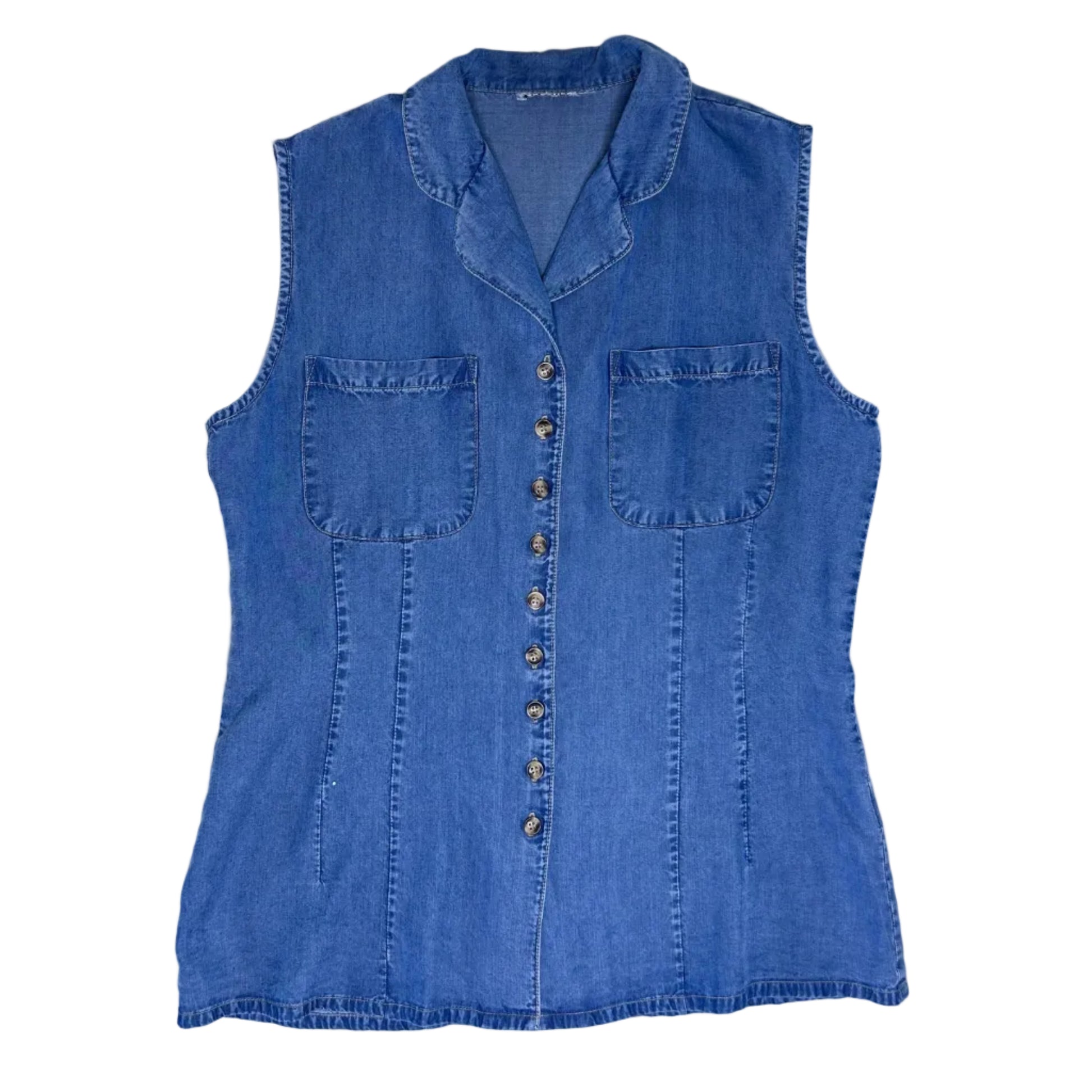 vintage denim blouse