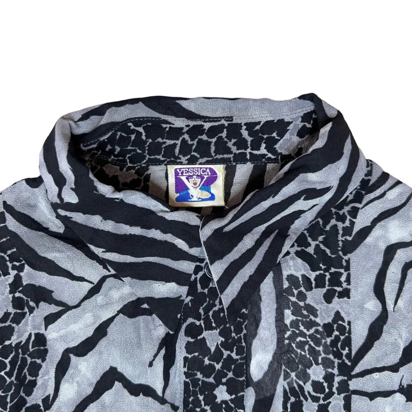 Vintage Blouse with Animal Print