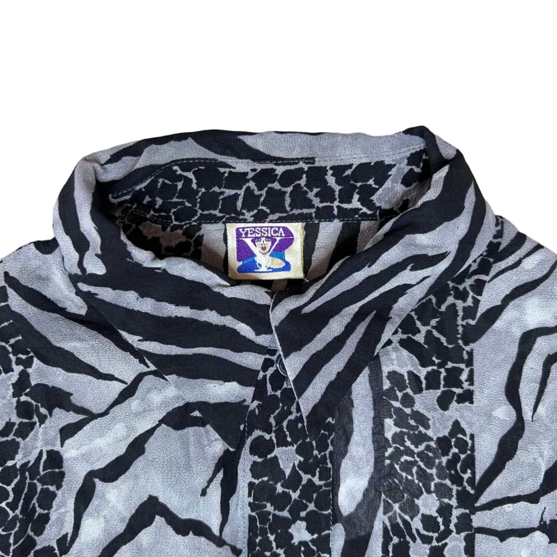 Vintage Blouse with Animal Print