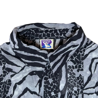 Vintage Blouse with Animal Print