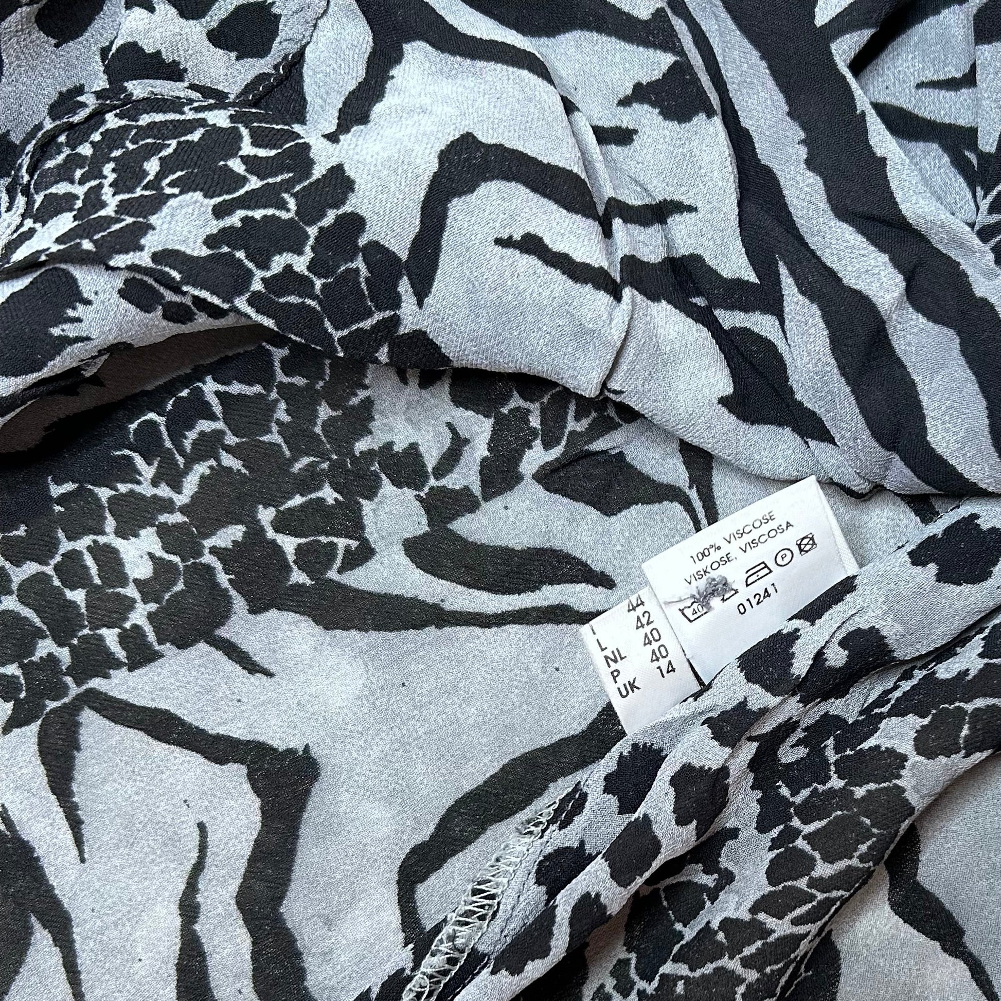 Vintage Blouse with Animal Print