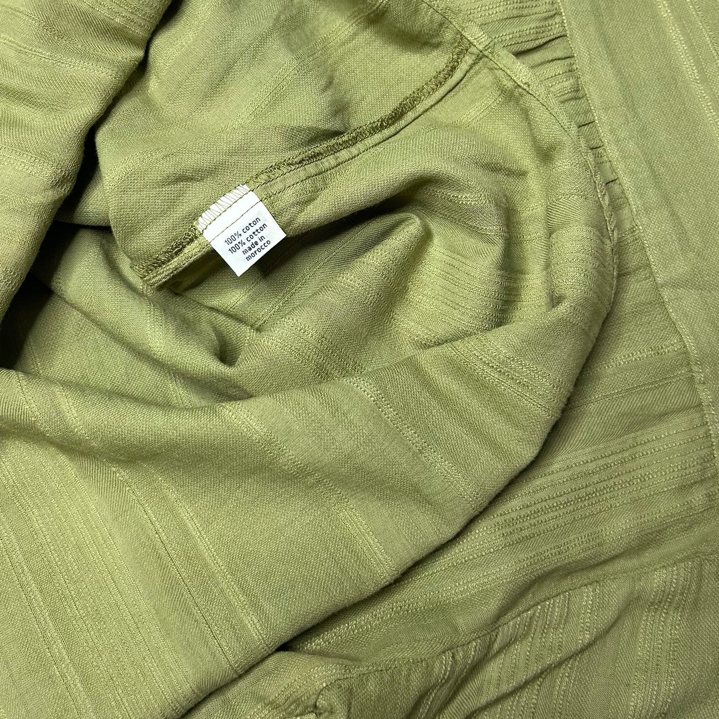 secondhand olive green / khaki cotton Hartford blouse with short sleeves